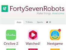 Tablet Screenshot of fortysevenrobots.com